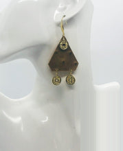 Load image into Gallery viewer, Rustic Pecan Genuine Leather Earrings - E19-1755