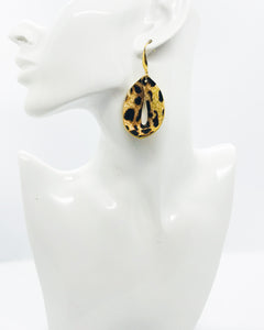 Genuine Leopard Leather Earrings - E19-175