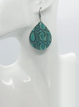 Load image into Gallery viewer, Turquoise Genuine Leather Earrings - E19-1764