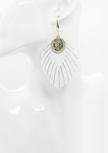 Load image into Gallery viewer, White Genuine Leather Earrings - E19-1771