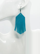 Load image into Gallery viewer, Minty Turquoise Leather Earrings - E19-1776