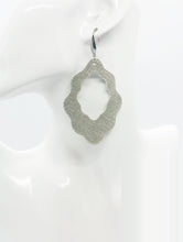 Load image into Gallery viewer, Italian Platinum Embossed Leather Earrings - E19-1837