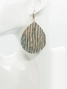 Rose Gold Genuine Leather Earrings - E19-1842