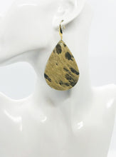 Load image into Gallery viewer, Metallic Gold Hair On Leather Earrings - E19-1849