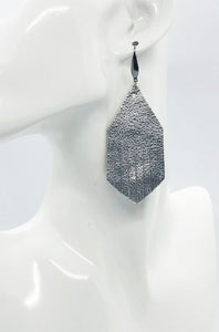 Silver Genuine Leather Earrings - E19-1865