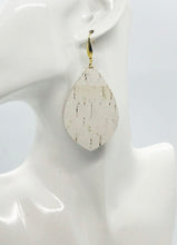 Load image into Gallery viewer, Off White Birch Cork Leather Earrings - E19-1900