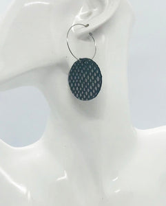 Genuine Snake Leather Hoop Earrings - E19-1901
