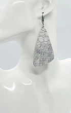 Load image into Gallery viewer, Metallic Silver Genuine Leather Earrings - E19-1912