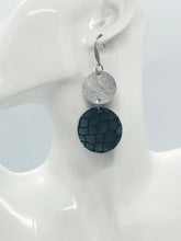 Load image into Gallery viewer, Silver and Snake Leather Earrings - E19-1929