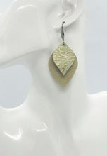Load image into Gallery viewer, Platinum Leather and Suede Leather Earrings - E19-1934