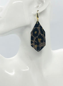Leopard Glitter and Faux Leather Earrings - E19-1935
