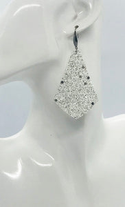 White Glitter Earrings - E19-1951