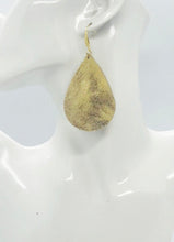 Load image into Gallery viewer, Distressed Gold Leather Earrings - E19-1957