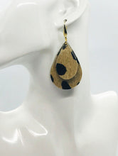 Load image into Gallery viewer, Hair On Cheetah Leather Earrings - E19-1966