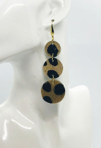 Hair On Cheetah Leather Earrings - E19-1968