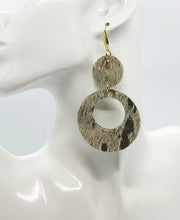 Load image into Gallery viewer, Hair On Metallic Gold Leather Earrings - E19-1974