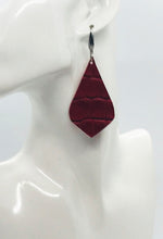 Load image into Gallery viewer, Red Genuine Leather Earrings - E19-1977