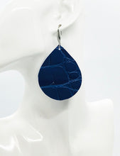 Load image into Gallery viewer, Blue Genuine Leather Earrings - E19-1983