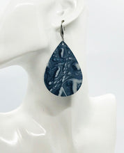 Load image into Gallery viewer, Blue Genuine Leather Earrings - E19-1984
