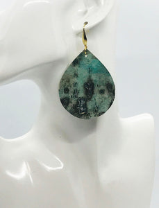 Driftwood Embossed Leather Earrings - E19-1988