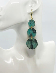 Driftwood Embossed Leather Earrings - E19-1996