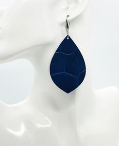 Blue Genuine Leather Earrings - E19-1999