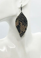 Load image into Gallery viewer, Fringe Snake Skin Goat Leather Earrings - E19-2005