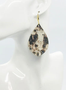 Driftwood Bark Leather Earrings - E19-2061