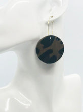 Load image into Gallery viewer, Hair on Leopard Leather Hoop Earrings - E19-2088