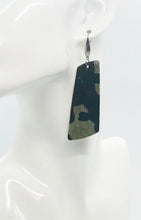 Load image into Gallery viewer, Hair On Camo Leather Earrings - E19-2092
