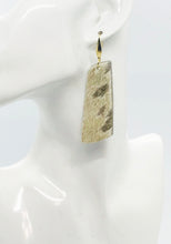 Load image into Gallery viewer, Hair On Metallic Gold Leather Earrings - E19-2101