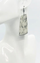 Load image into Gallery viewer, Black and White Hair On Leather Earrings - E19-2110