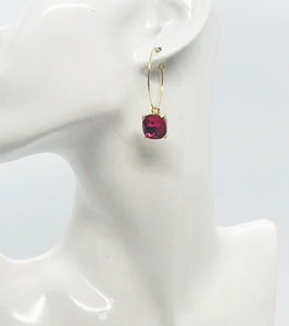 Rhinestone Hoop Earrings - E19-2122