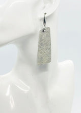 Load image into Gallery viewer, Hair On Metallic Silver Leather Earrings - E19-2126