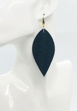 Load image into Gallery viewer, Black Braided Fishtail Leather Earrings - E19-2149