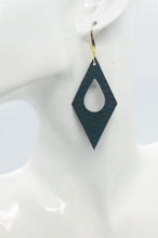 Load image into Gallery viewer, Black Braided Fishtail Leather Earrings - E19-2155