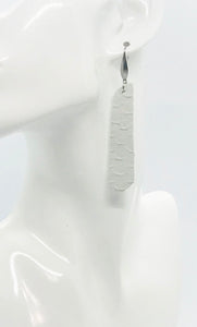 Gray Snake Leather Earrings - E19-2166