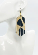 Load image into Gallery viewer, Hair On Fringe Giraffe Leather Earrings - E19-2173