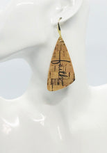 Load image into Gallery viewer, Gold Speckled Cork Leather &quot;Faith&quot; Earrings - E19-2186