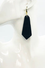 Load image into Gallery viewer, Black Genuine Leather Earrings - E19-2247