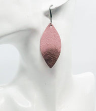 Load image into Gallery viewer, Pink Genuine Leather Painted Earrings - E19-224