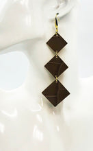 Load image into Gallery viewer, Brown Genuine Leather Earrings - E19-2251