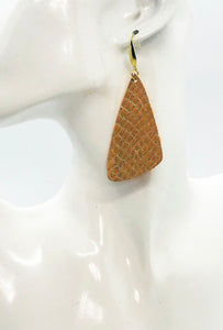 Apricot Gold Snake Leather Earrings - E19-2256