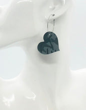Load image into Gallery viewer, Jungle Gray Camo Leather Hoop Earrings - E19-2272