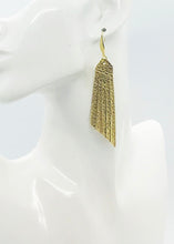 Load image into Gallery viewer, Gold Pebbled Leather Earrings - E19-2359