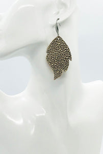 Gold Stingray Leather Earrings - E19-2379