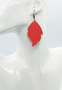 Coral Weave Leather Earrings - E19-2387