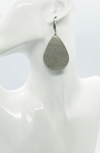 Platinum Leather Earrings - E19-2391