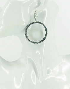 Glass Bead Hoop Earrings - E19-2408