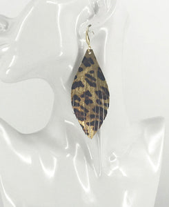 Leopard Leather Fringe Earrings - E19-2487